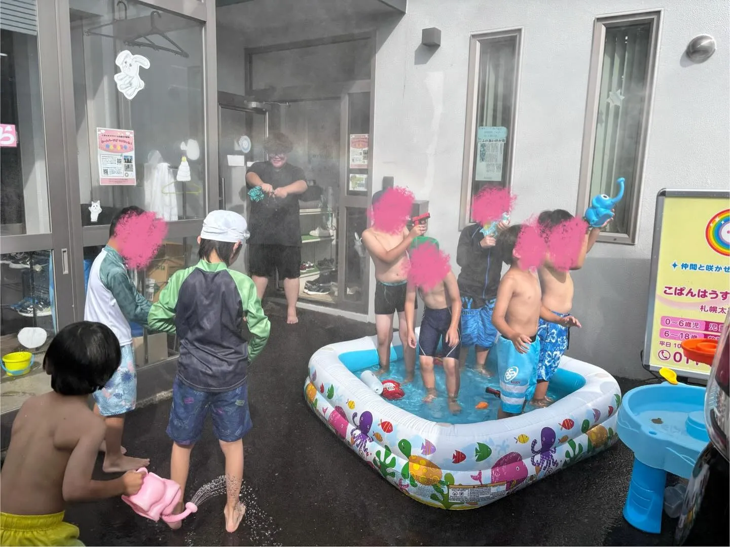 【札幌市北区児童デイサービス】放デイ、水遊びの日。